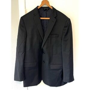 Jos A Bank Wool Blazer Mens 44R 100% Wool Travelers Collection Slim Fit Charcoal